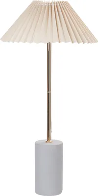 Obrázek produktu pro BELIANI Stolní noční lampa béžová lněné stínidlo kovová betonová základna 68 cm moderní styl obývací pokoj ložnice