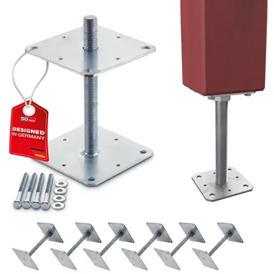 Produktbild von SOTECH Pfostenträger M24 160 x 160 x 250 mm feuerverzinkt – Einschlag-Bodenhülse (6 Stück)