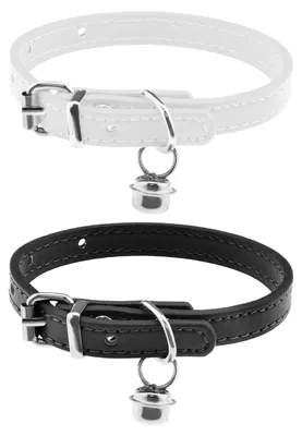 Produktbild von Katzenhalsband mit Glocke aus Kunstleder, bequeme Kätzchenhalsbänder für 15 23 c