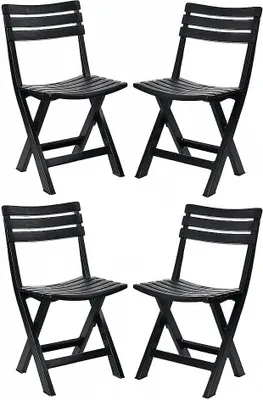 Produktbild von 4x Gartenstuhl Campinstuhl Balkonstuhl Klappstuhl Stuhl Gartenmöbel 0640