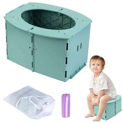 Image de Siège de toilette pliable pour enfants - Toilette de voyage avec sac de rangement