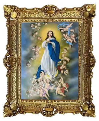 Productafbeelding van Elzusha - Religieuze Kunstprint van de Onbevlekte Maagd 56x46cm