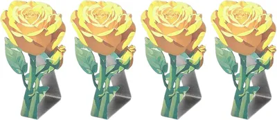 Produktbild von Rostfreie Tischdeckenklammern aus Edelstahl mit floralem Muster und kunstvollen Rosenverzierungen