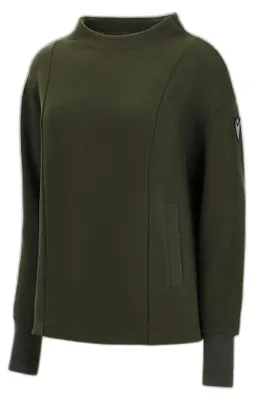 Productafbeelding van Macron dames athleisure sweatshirt, model FCC Dudinka, met ronde hals, kleur: groen, maat: M