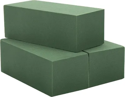 Imagen del producto de Esponja floral húmeda, 20 x 9 x 6 cm, paquete de 3 unidades, masa floral para arreglos florales