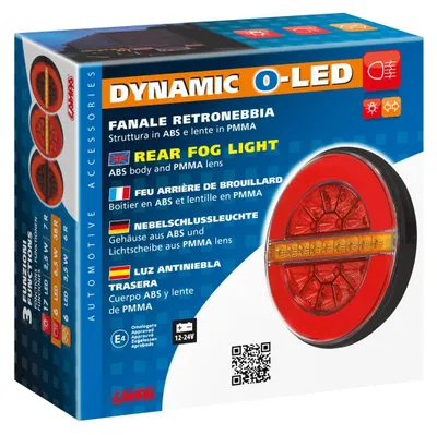 Zdjęcie produktu dla Tylne światło przeciwmgielne Dynamic O-Led, trzyfunkcyjne, 12/24 V - prawe