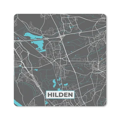 Produktbild von MuchoWow® Mauspad Mousepad Blau - Deutschland - Karte - Stadtplan - Hilden 30x30 cm - Mousepads - Maus Mat - Pad - Mausunterlage - Gaming