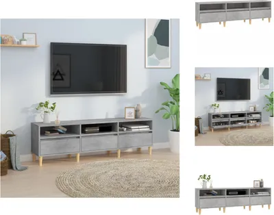 Produktbild von vidaXL TV-Schrank Betongrau 150x30x44,5 cm Holzwerkstoff -  TV-Möbel