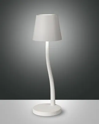 Produktbild von Fabas Luce LED Außen-Akku Tischleuchte Judy Ø110mm 3W Warmweiß IP54 Weiß dimmbar Akku