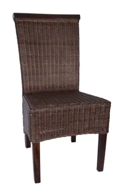Produktbild von MiaMöbel Esszimmerstuhl Rattan 47x98x57 cm Modern Massivholz Rattan Mahagoni Braun