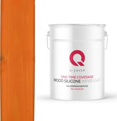 Produktbild von Holzimprägnierung | Für 1 Anstrich | Orange | 10 L | Holzschutz | 2 In 1 | Grundierung Mit Schutz  Farbimprägnierung Imprägniermittel Innen & Außen