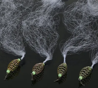 Immagine prodotto di Rete da pesca resistente, connettore a molla con perline luminose, inserto per esche da pesca 12#