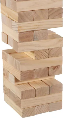 Produktbild von XL Holzturm Stapelspiel 50cm Holz Wackelturm Geschicklichkeitsspiel