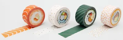 Produktbild von dekorationsband Sushi 2,3 cm Papier 10M 4 Stück