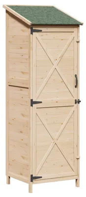 Produktbild von vidaXL Garten Shed Natur 59,5 x 56 x 176,5 cm Holzwerkstoff