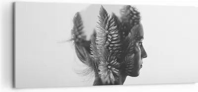 Produktbild von Bild auf Leinwand - Leinwandbild - Frau Abstraktion - 120x50cm - Wand Bild - Wanddeko - Wandbilder - Leinwanddruck - Bilder - Kunstdruck - Wanddekoration - Leinwand bilder - Wandkunst - AB120x50-3799