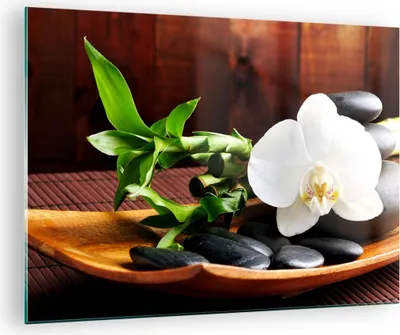 Produktbild von Bilder auf glas - Bambus Schönheit Dekoration Blume - 70x50cm - Glasbilder - Wandbilder - Kunstdruck - zum Aufhängen bereit - Wanddekoration aus Glas - Glas Bilder - Wandbild auf Glas - GAA70x50-2166