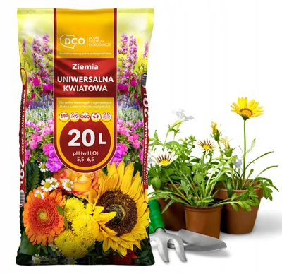 Image de Terreau universel 20 l - Haute qualité - Riche en éléments nutritifs - Pour jardin et balcon - Terreau pour fleurs - Terreau universel pour fleurs