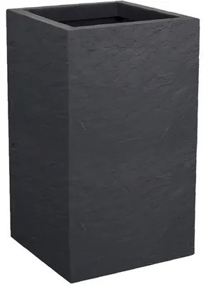 Produktbild von EDA Volcania'Up Pflanzkübel quadratisch 36 L Anthrazit-Grau Steinoptik, mit Wasserrückhaltesystem, innen & außen