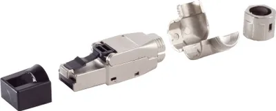 Produktbild von cat. 6A Tool-less RJ45 Stecker, werkzeuglos, Winkel, STP