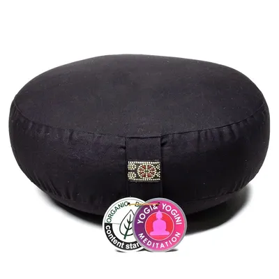 Productafbeelding van Meditatiekussen Zwart Onder Biologisch Katoen (ocs) - 2200 G; 33x12 Cm