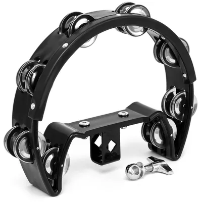Produktbild von TIGER TAM70-BK TIGER Halbmond-Tambourine mit Montierhalterung , Schwarz
