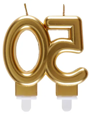 Produktbild von Hochzeitskerze 50 Jahre in Gold