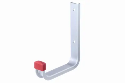 Produktbild von Alberts Wandhaken | abgewinkelt | Aluminium | Tiefe 115 mm | Höhe 140 mm | 10er Set