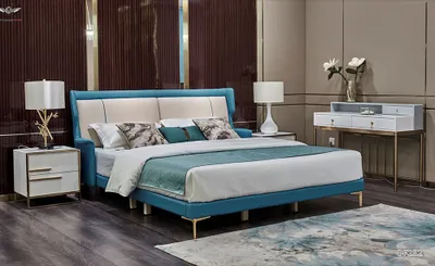 Immagine prodotto di Letto classico imbottito letto matrimoniale design letto 180x200cm