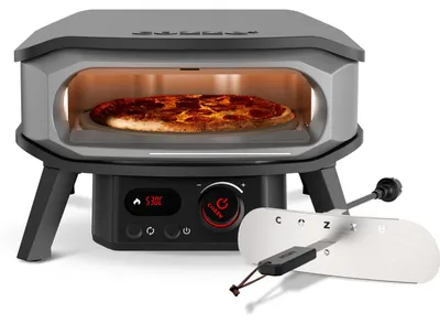 Elektrischer Pizza-Ofen 33 cm mit Drehstein und Regler