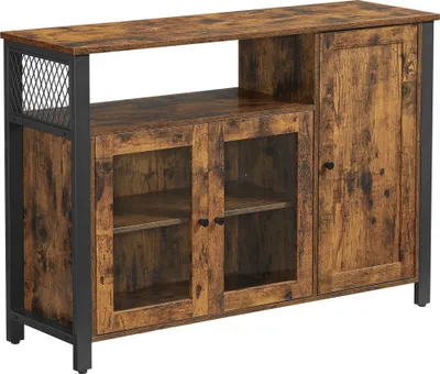 Produktbild von VASAGLE Sideboard Küchenschrank, Kommode, 110 x 33 x 75 cm, mit 3 Türen