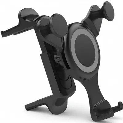 Image de InAndOutdoorMatch - Support de téléphone pour voiture - Grille d'aération - Noir