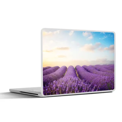 Produktbild von MuchoWow® Laptop Aufkleber Sticker Cover Lavendel - Himmel - Wolken - Blumen 31x22.5 cm - Laptop-Deko
