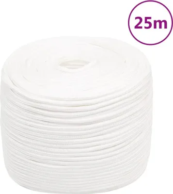 Produktbild von The Living Store Bootsseil Weiß 8 mm 25 m Polypropylen