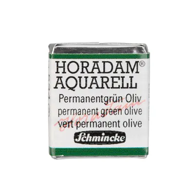 Schmincke HORADAM Aquarell Permanentgruen oliv Aquarell 14 534 044 1/2 Naepfchen