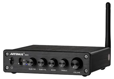 Zdjęcie produktu dla Wzmacniacz subwooferowy Bluetooth 5.2 - 50 W x 2 + 100 W (dla subwoofera)