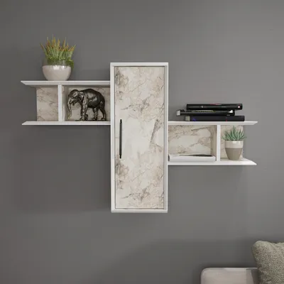 Zdjęcie produktu dla Skye Decor, Olida - Ephesus, półki ścienne, biały, 118,6 x 51,8 x 35 cm