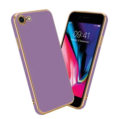 Produktbild von Cadorabo Schutzhülle für Apple iPhone 7 / 7S / 8 / SE 2020 Hülle in Lila Handyhülle TPU Silikon Kameraschutz Etui Case
