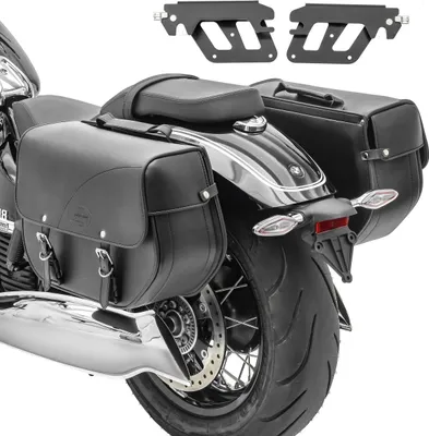 Produktbild von Set 2x Satteltaschen mit Halter QL für Kawasaki Vulcan S 15-25 Oregon