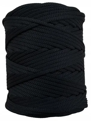 Produktbild von Zaplatani Flachpolyesterkordel Schwarz 5mm 200m