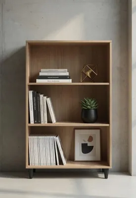 Produktbild von Elegantes Bücherregal aus Holz für Wohnzimmer und Büro