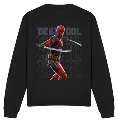 Zdjęcie produktu dla Deadpool & Wolverine – bluza „Wade Katanas” dla mężczyzn/kobiet, uni TV34266 (L) (czarna)