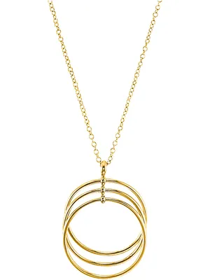 Produktbild von S.Oliver Silber Kette mit Ringanhänger vergoldet 2034350