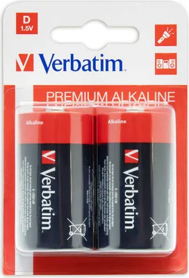 Produktbild von 1x2 Verbatim Alkaline Batterie Mono D LR 20               49923