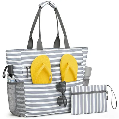 Image de Solidchoice - Grand sac de plage étanche avec fermeture éclair, taille XXL