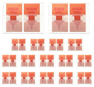 800 „Hier unterschreiben“-Sticker, selbstklebend, Pfeil, Orange