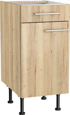 Produktbild von Optifit Unterschrank mit Schublade und Drehtür Erik290 BxTxH 40 x 58,4 x 87 cm wildeiche strukturiert matt zerlegt Ansch