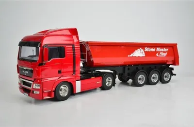 Zdjęcie produktu dla Carson 1:14 Truck Line – 3-osiowa wywrotka Fliegl Stone Master