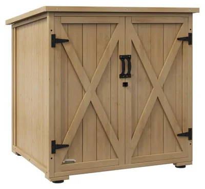 Produktbild von Outdoor Aufbewahrungsbox mit Asphaltdach, 77x88x90cm, Wetterbeständig Dunkelgrau