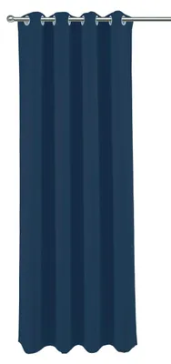 Produktbild von Vorhang navy blau uni Ösen 140x245 cm Moderner Ösenvorhang blickdicht Gardine Ösenschal